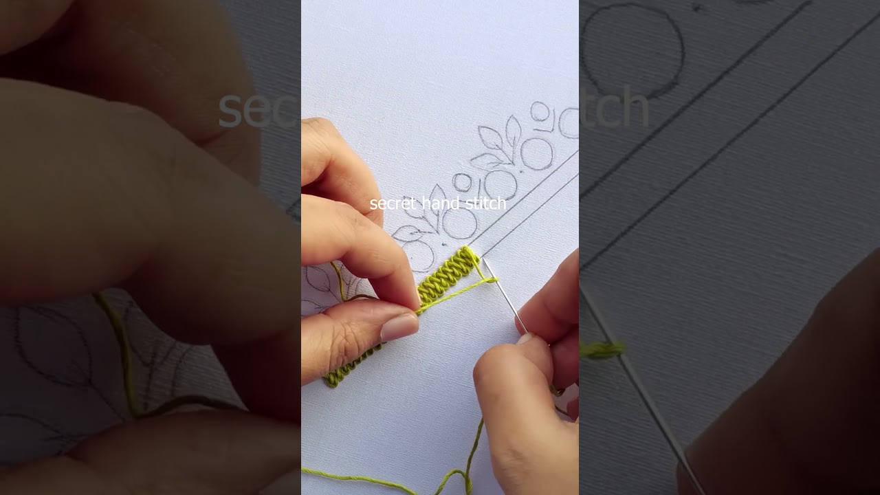 simple easy border #shortvideo #trending #embroidery #viralvideo #viralshort #trendingshorts