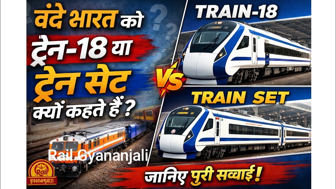 🚆 वंदे भारत को ट्रेन-18 या ट्रेन सेट क्यों कहते हैं? Why Vande Bharat Called Train-18 or aTrain Set?