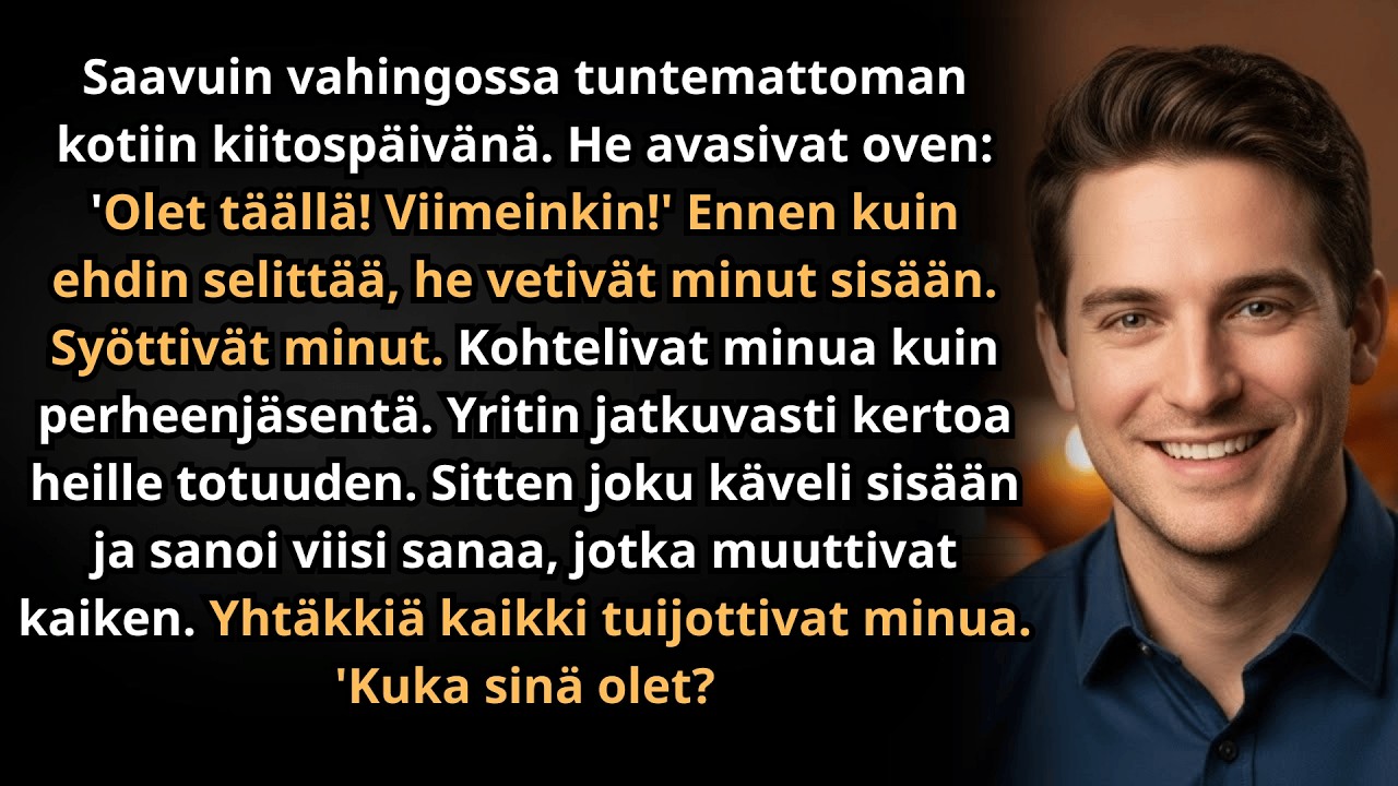 Törmäsin vahingossa erään perheen kiitospäiväjuhlaan – ja he muuttivat elämäni.