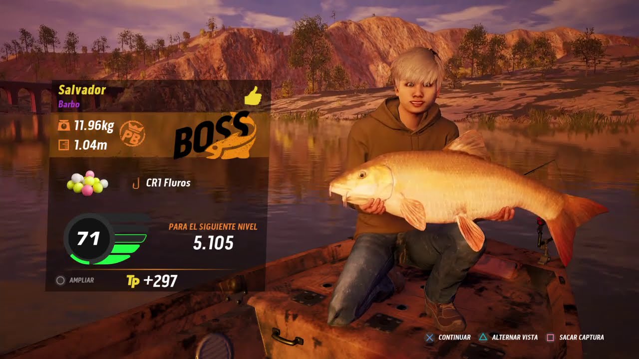 The Catch: Carp & Coarse RIO EBRO  Boss fish   SALVADOR  (Barbo   11,96  Kg.  1,04 m.).
