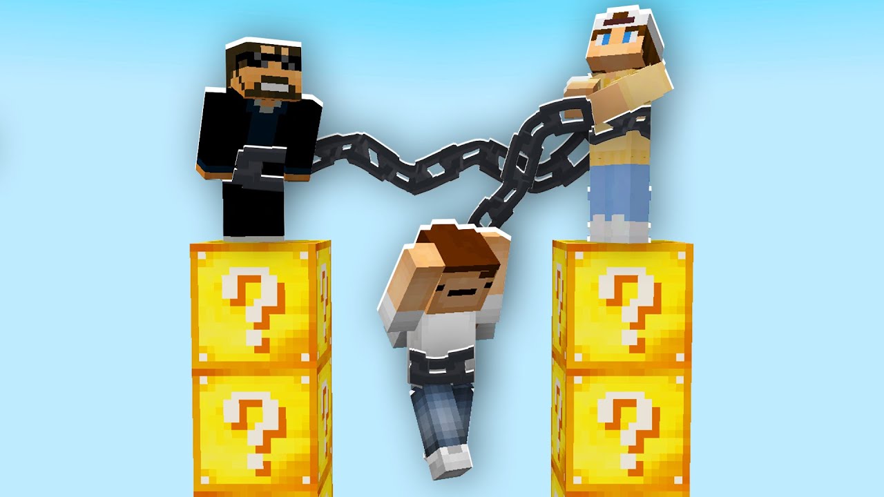 Lucky Block Pillars, But We're Chained Together