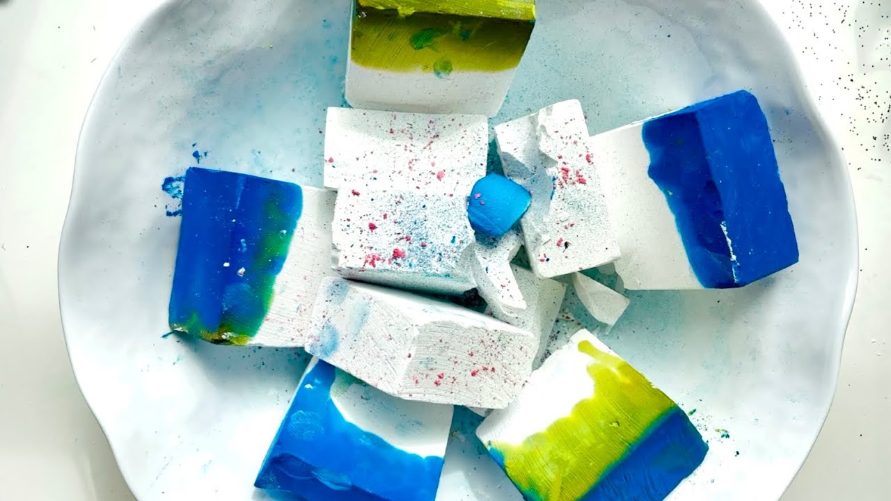 Blue🍋‍🟩Soft Chalk. Gym Chalk ASMR 