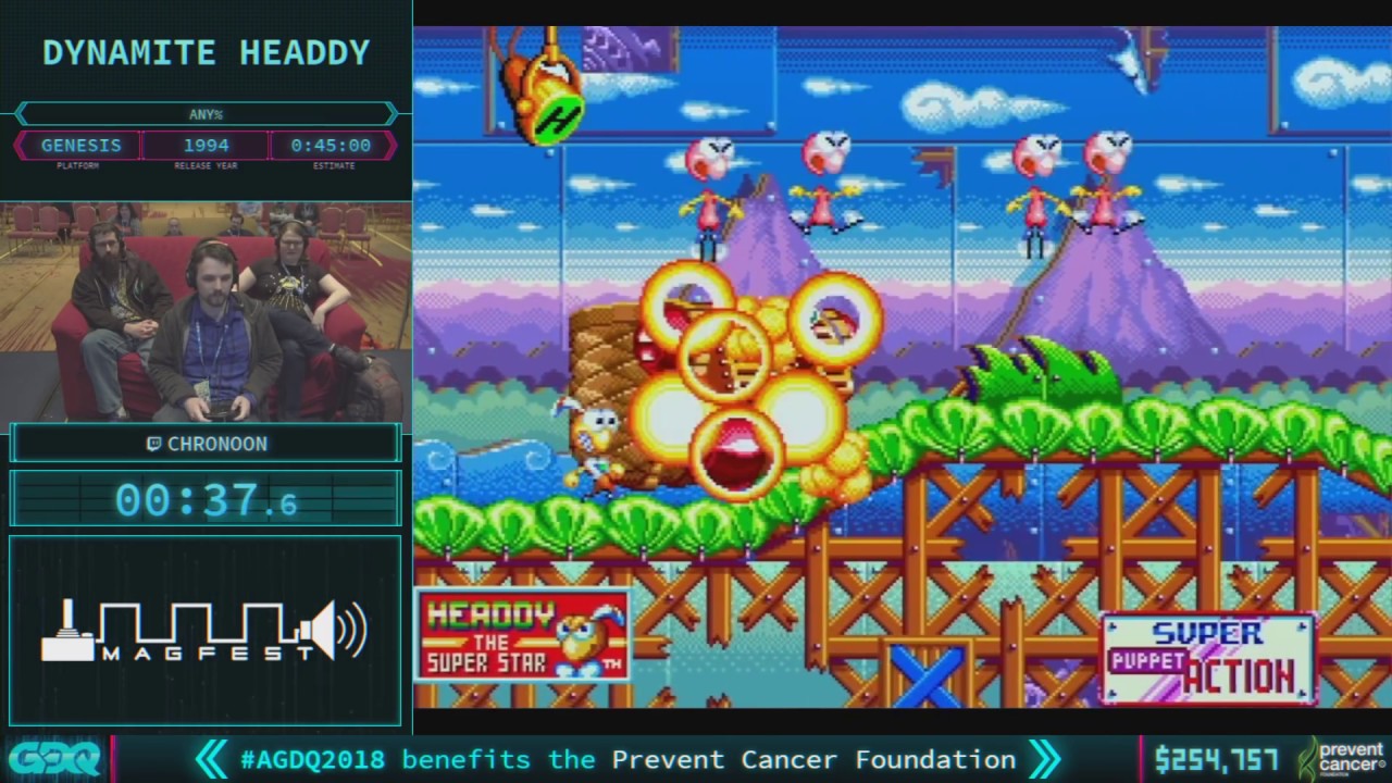 Dynamite Headdy by chronoon in 39:51 - AGDQ 2018 - Part 45
