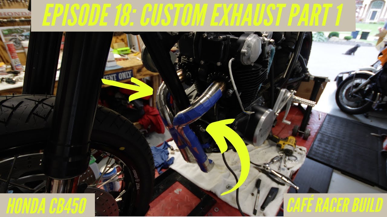 HONDA CB450 CAFÉ RACER BUILD Vol. 18 - How to Make Custom Motorcycle Exhaust | --PART 1-- |