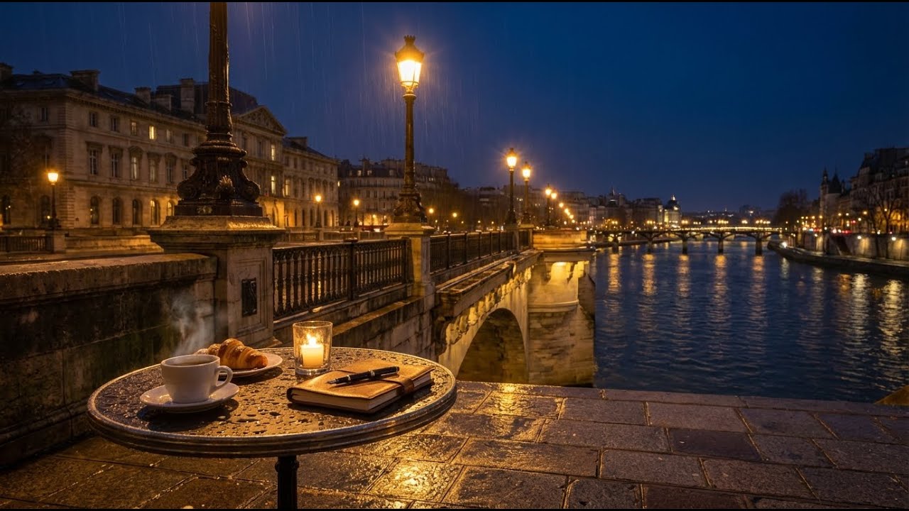 🌙 Paris Street Lamps & Rain – Vintage Jazz Ballad Ambience