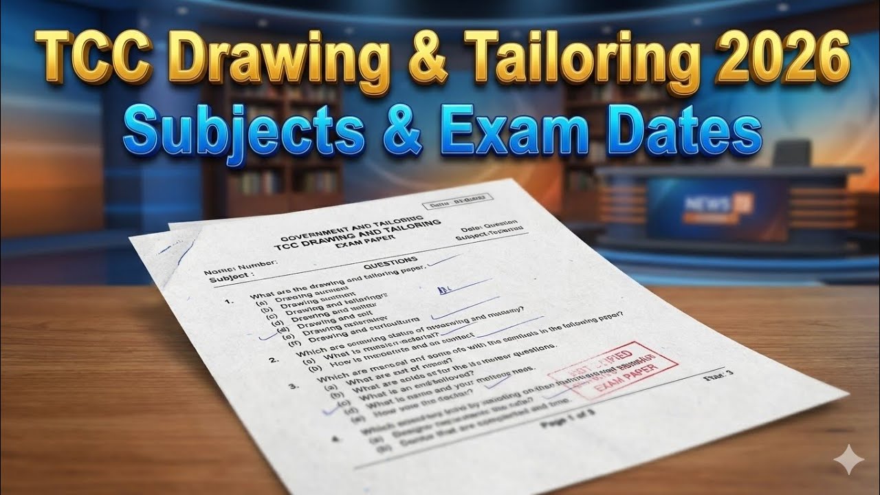TCC 2026 Drawing & Tailoring Exam Dates in Telangana@studentupdates247