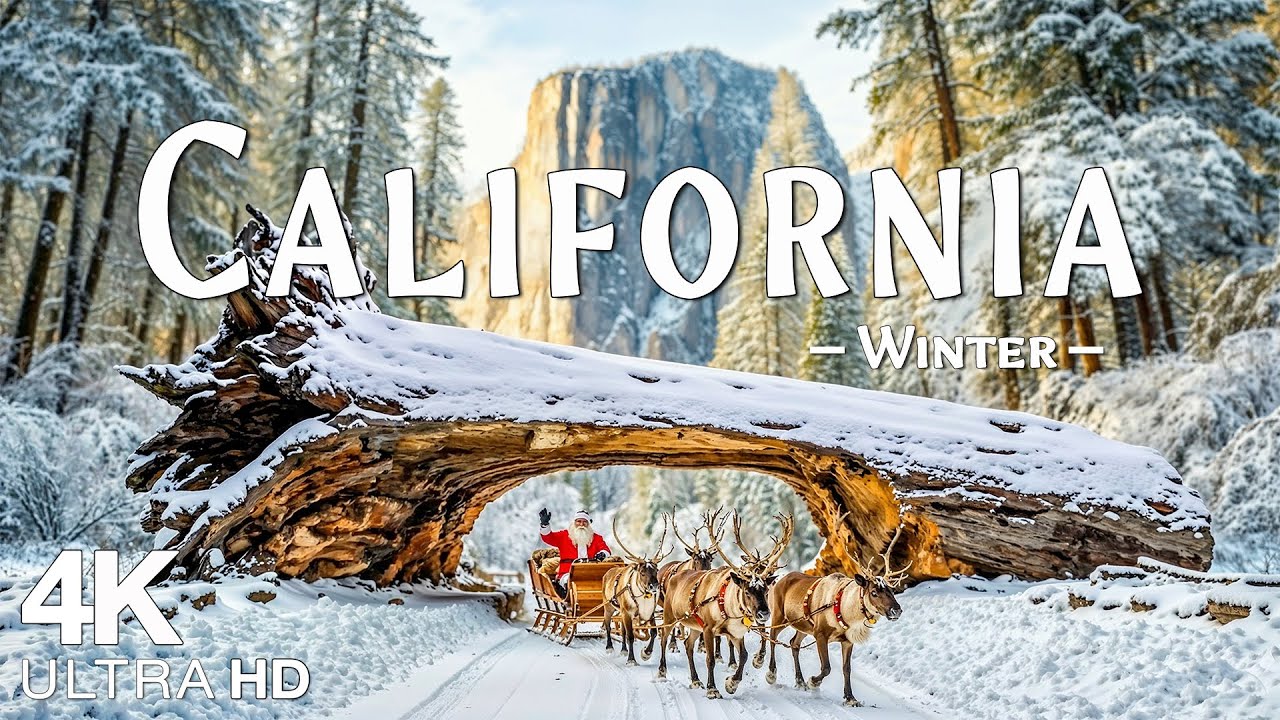 Winter California 4K Ultra HD &bull; Stunning Footage, Scenic Relaxation Film with Calming Music.