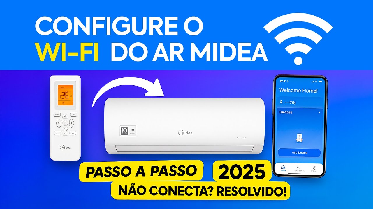 Como configurar Wi-Fi Ar condicionado Midea Inverter