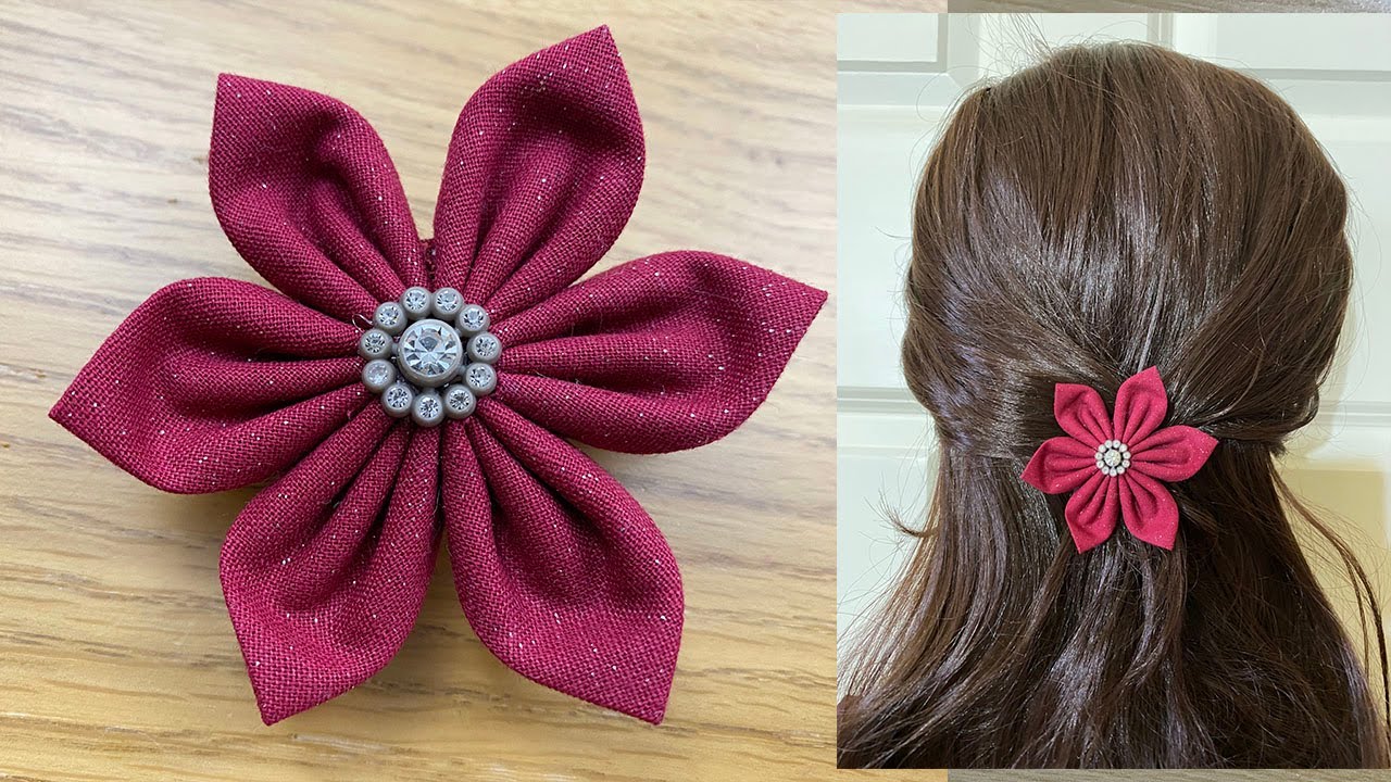 How to Make Fabric Flowers | Quick and Easy Tutorial | Cómo hacer flores de tela | Fleurs en tissu