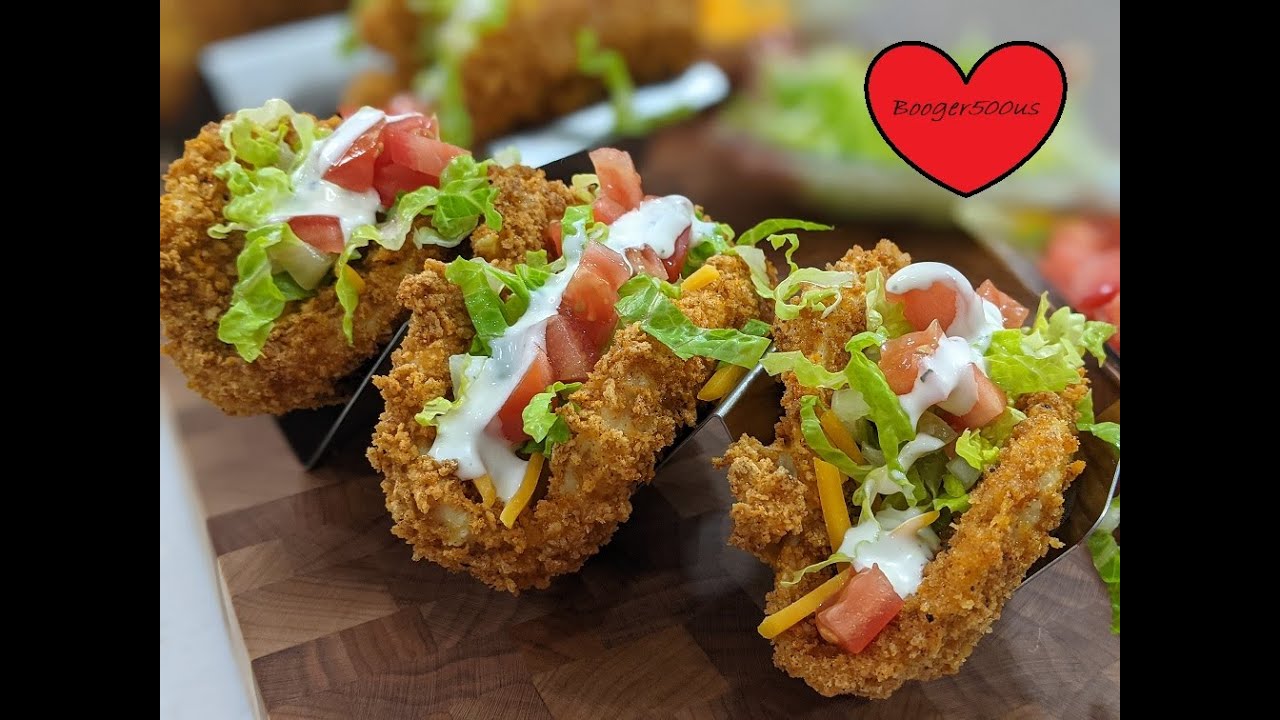 CRISPY FRIED CHICKEN TACO SHELL 'CHACO' AIR FRYER