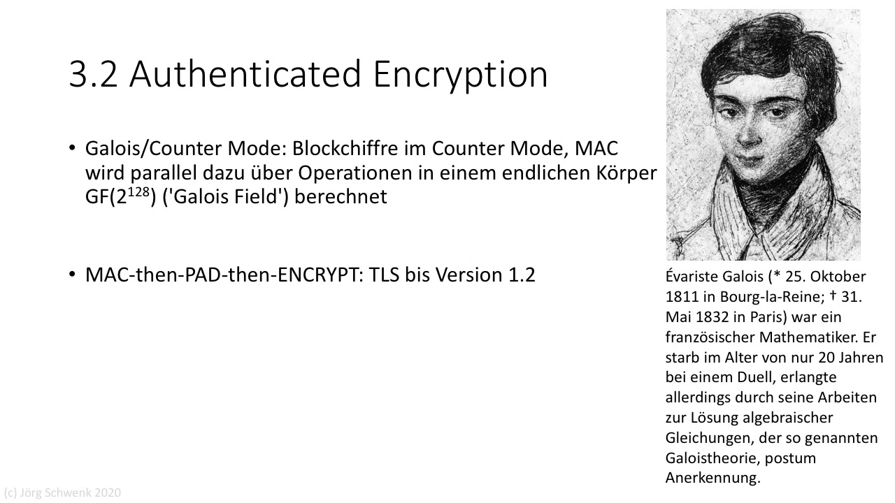 Netzsicherheit 1: 3.3 Authenticated Encryption