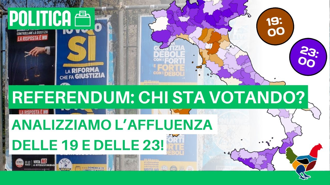 REFERENDUM: analisi dell'AFFLUENZA delle 19:00 e delle 23:00