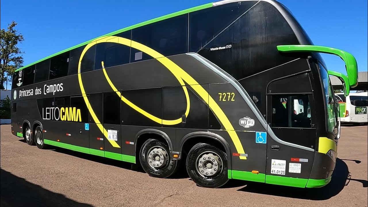 Dentro da garagem da Princesa dos Campos em Cascavel: conheça o serviço Leito Cama no Vissta Buss DD