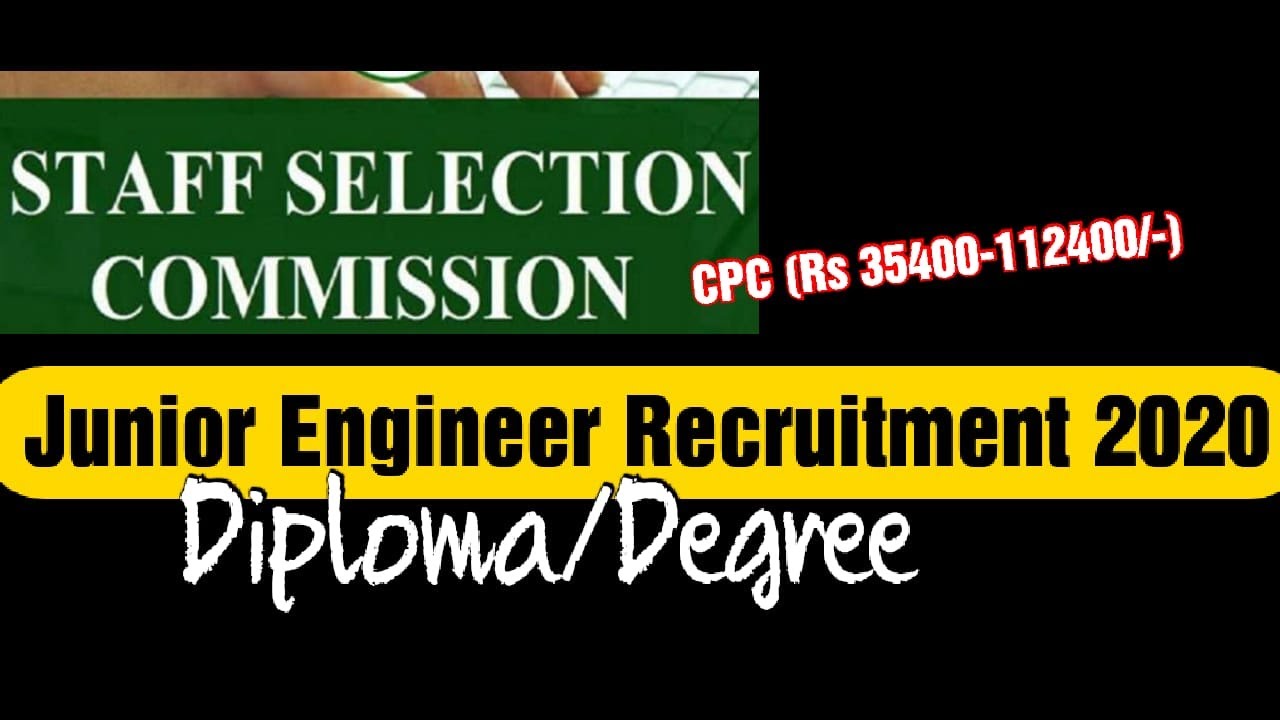 SSC Junior Engineer Recruitment 2020