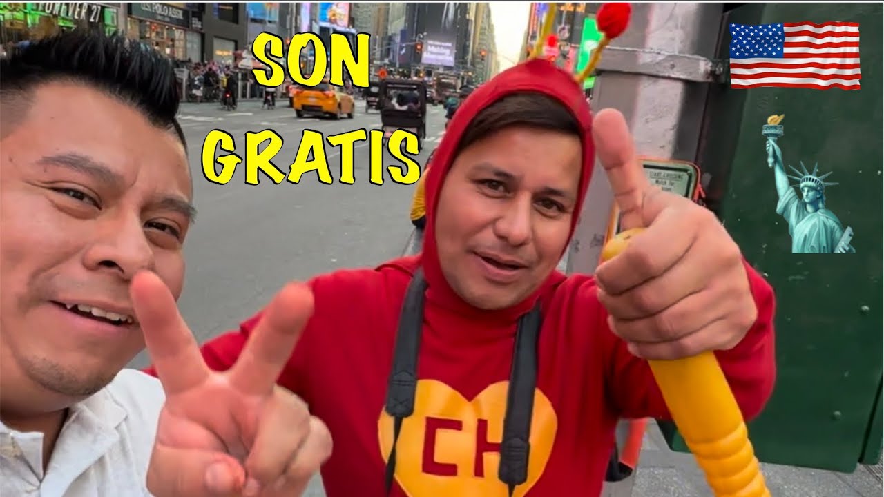 No cobra las fotos el Chapulín Colorado de Times Square..🗽🇺🇸😎