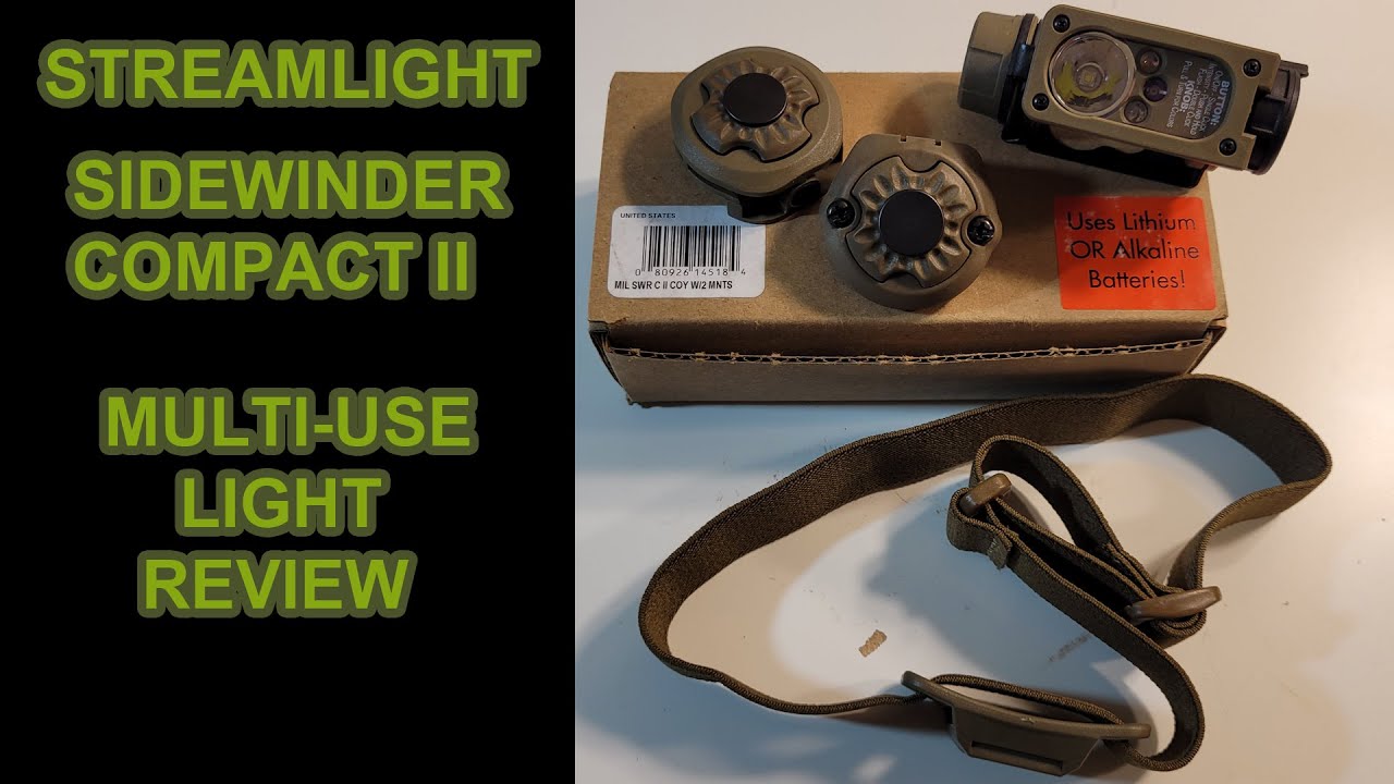Excellent Airsoft Multi functional helmet light, The Streamlight Sidewinder Compact II.