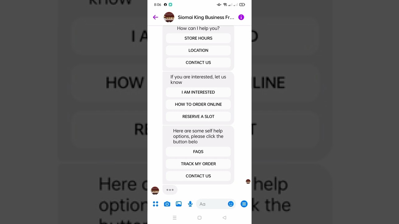 Facebook chatbot automation