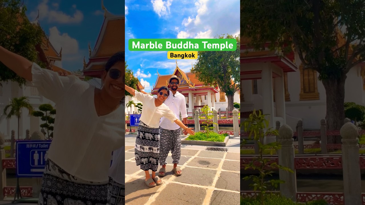 Marble Buddha Temple Bangkok #buddhatemple #bangkok #thailand #shorts #short #travel  #temple #trow