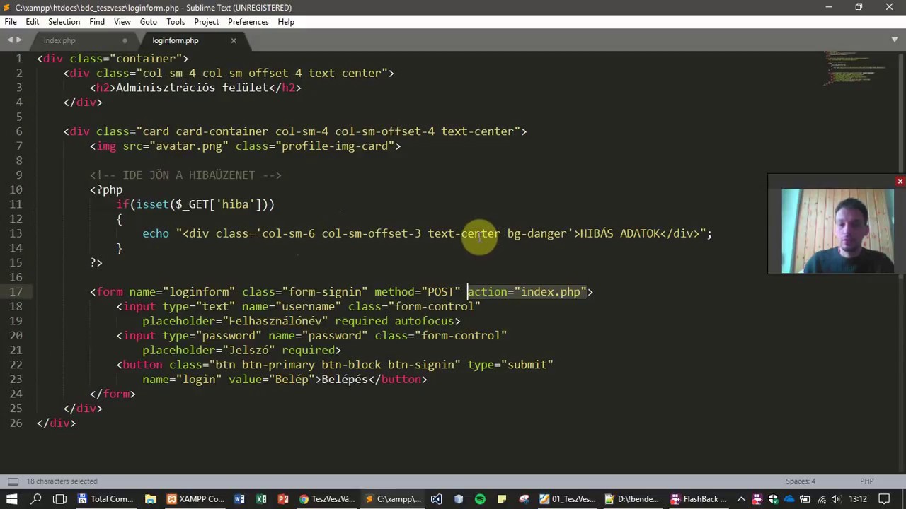 PHP-Session-Belépés 1. rész
