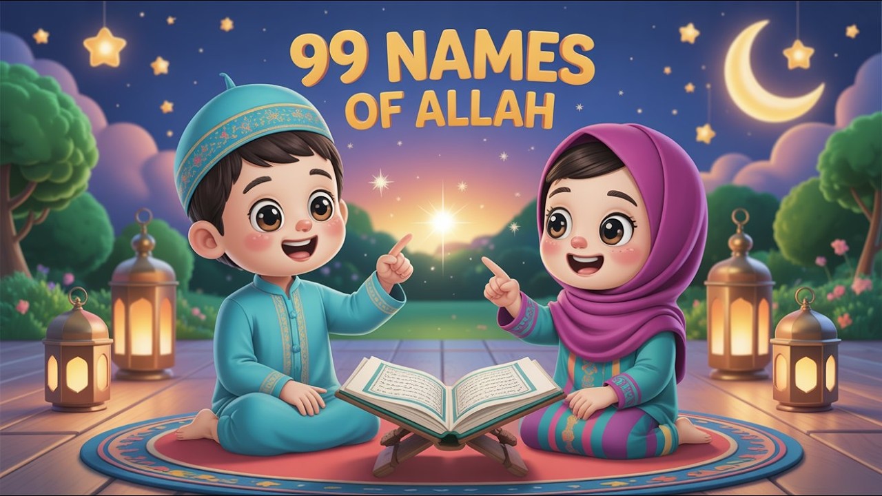 99 Names of Allah – Asma ul Husna Song for Kids | Calm Nasheed (أسماء الله الحسنى)