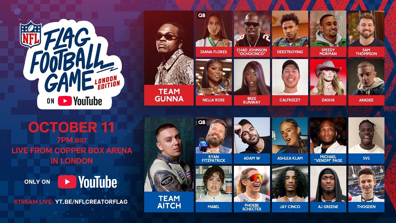 LIVE TODAY: The NFL's Flag Football Game on YouTube: London Edition