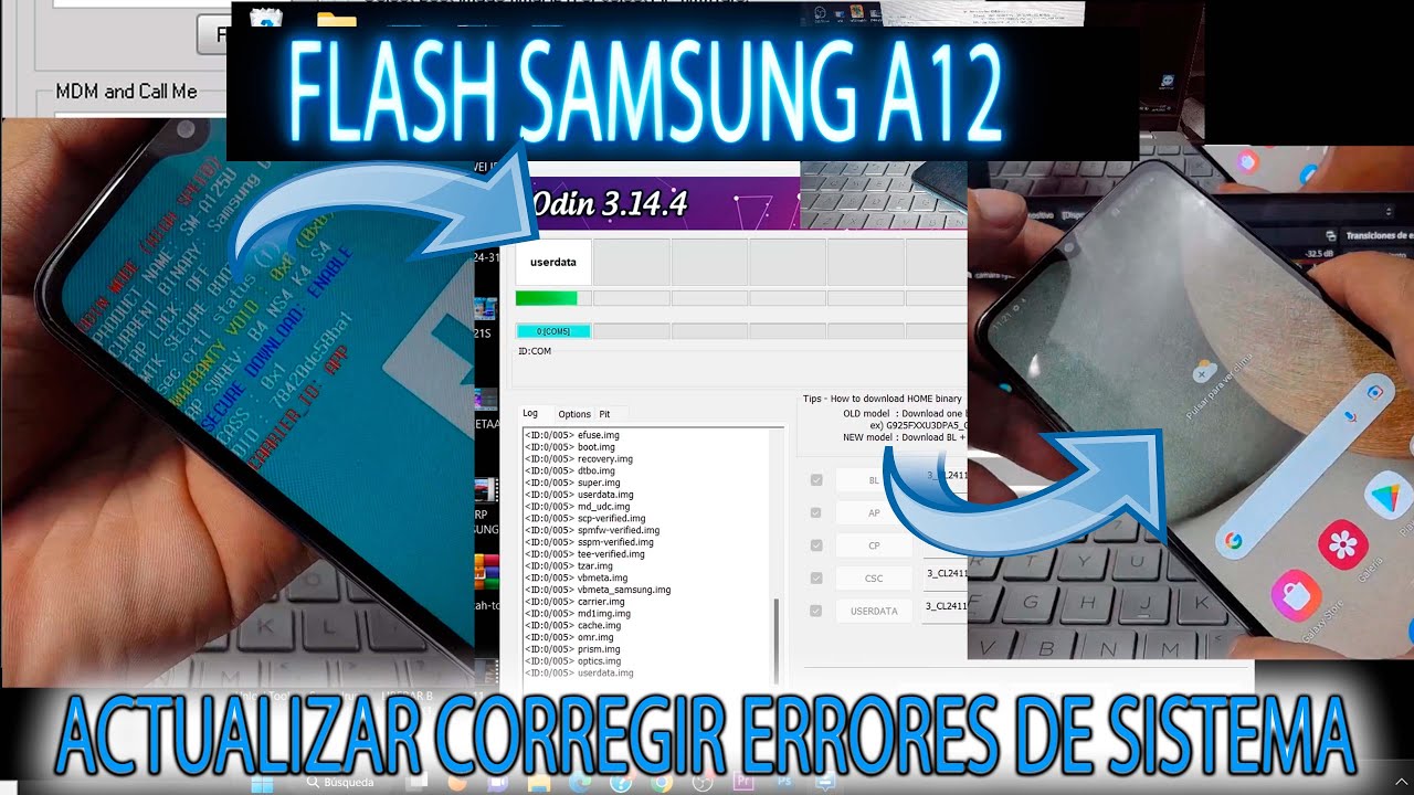 COMO FLASHEAR SAMSUNG A12 ACTUALIZAR DEGRADAR CORREGIR ERRORES DE SISTEMA SUBIR DE ANDROID