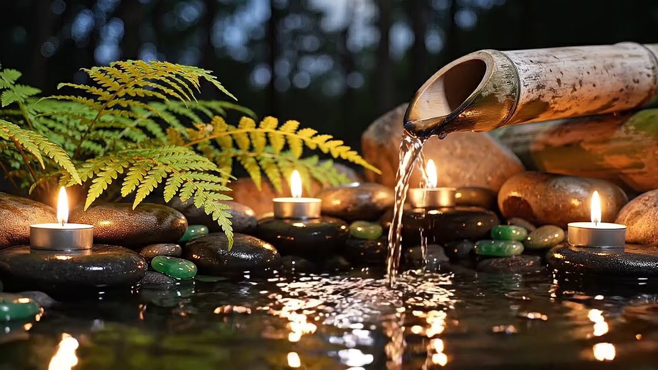 Healing Piano with Flowing Water Sounds 🌿 Anxiety Relief, Stress Release & Deep Rest