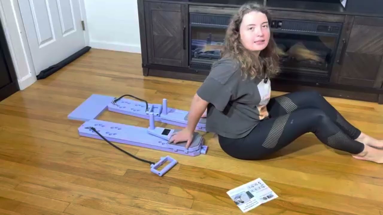 Pilates Reformer Set, Multi-Purpose Foldable Pilates Reformer Board for Home