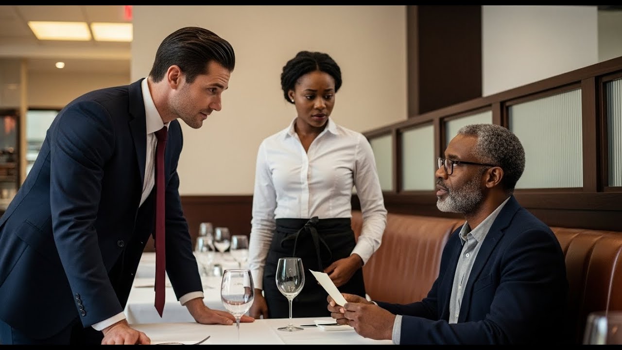 Undercover Billionaire Orders Dessert — Black Waitress Slips Him A Note That Stops Him Cold