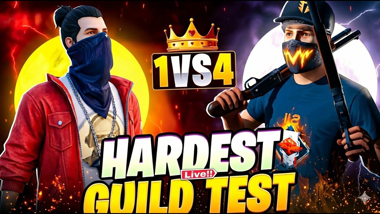 1vs3 guild test  LIVE!#freefire #ff #shortslive #freefirelive