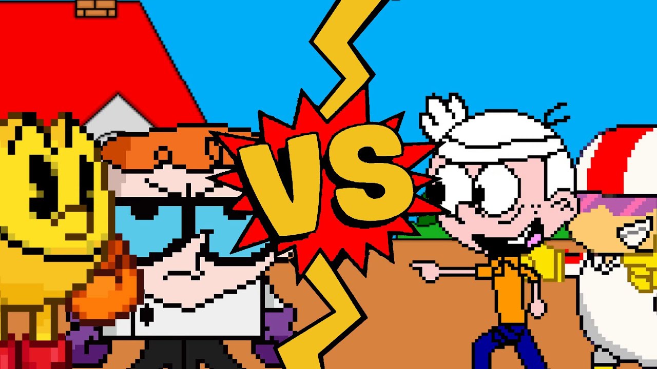 M.U.G.E.N Battles | Pac-Man/Dexter vs Lincoln Loud/Kick Buttowski