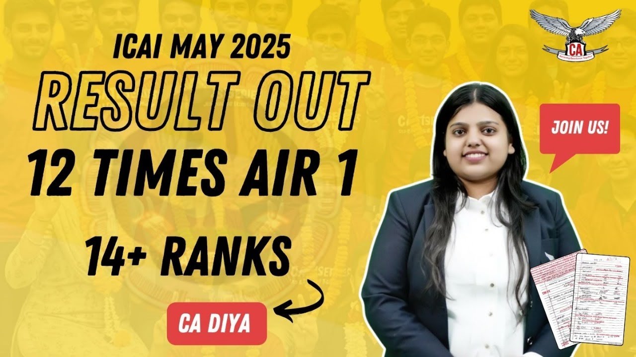 🎉Celebrating 12th Time Historical ICAI MAY 2025 Results - Real Feeback Real Efforts #ca_test_series