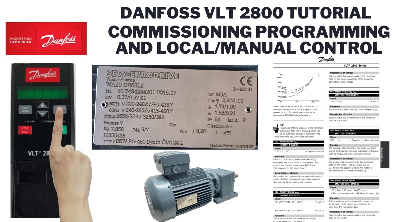 Ручное управление частотно-регулируемым приводом Danfoss VLT2800