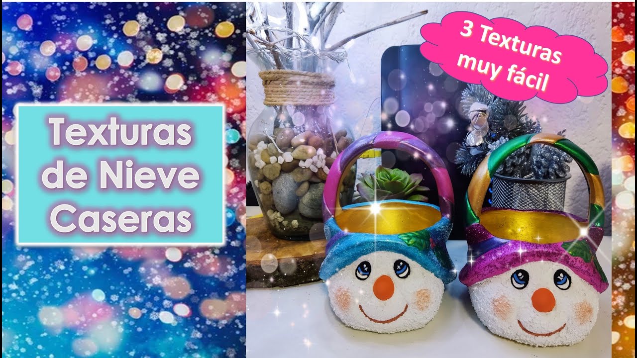 3 Mejores Textura de Nieve casera/Preparación Nieve artificial/Decorando con Yaz
