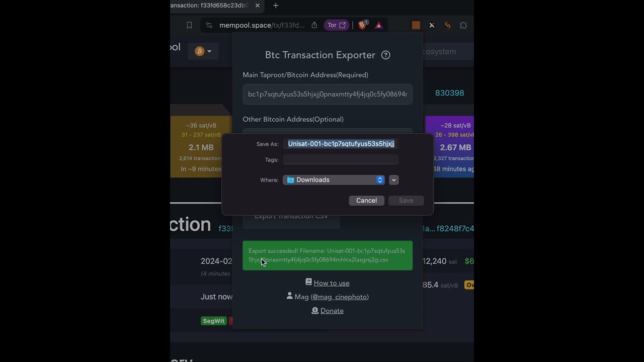 How to use Btc Transaction Exporter