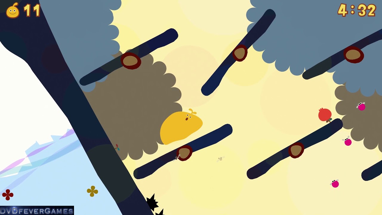 LocoRoco PS4 World 1 Level 3 - all fruits and pickories (1080p HD, 60fps) (PSP game) - DVDfeverGames