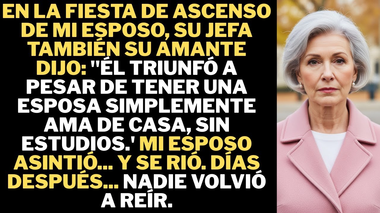 En la fiesta por el ascenso de mi esposo, su jefa insinuó que él había llegado lejos a pesar de