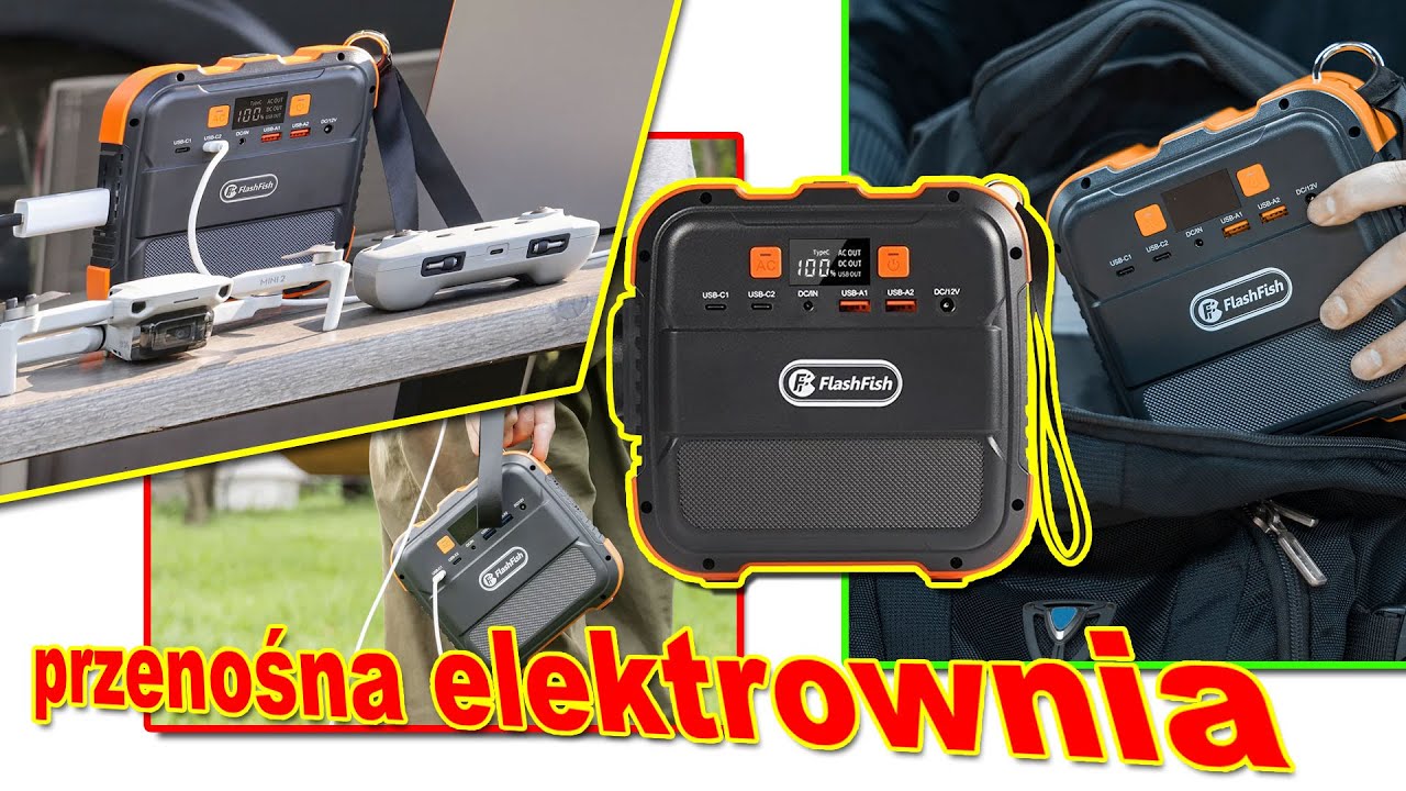 🔋 Mini elektrownia w plecaku! Flashfish A101 zasilanie, gdziekolwiek jesteś USB + przetwornica AC