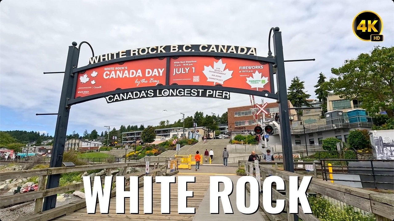 White Rock Walking Tour 🇨🇦 | Canada's Longest Pier, Waterfront & Beach | 4K 60FPS