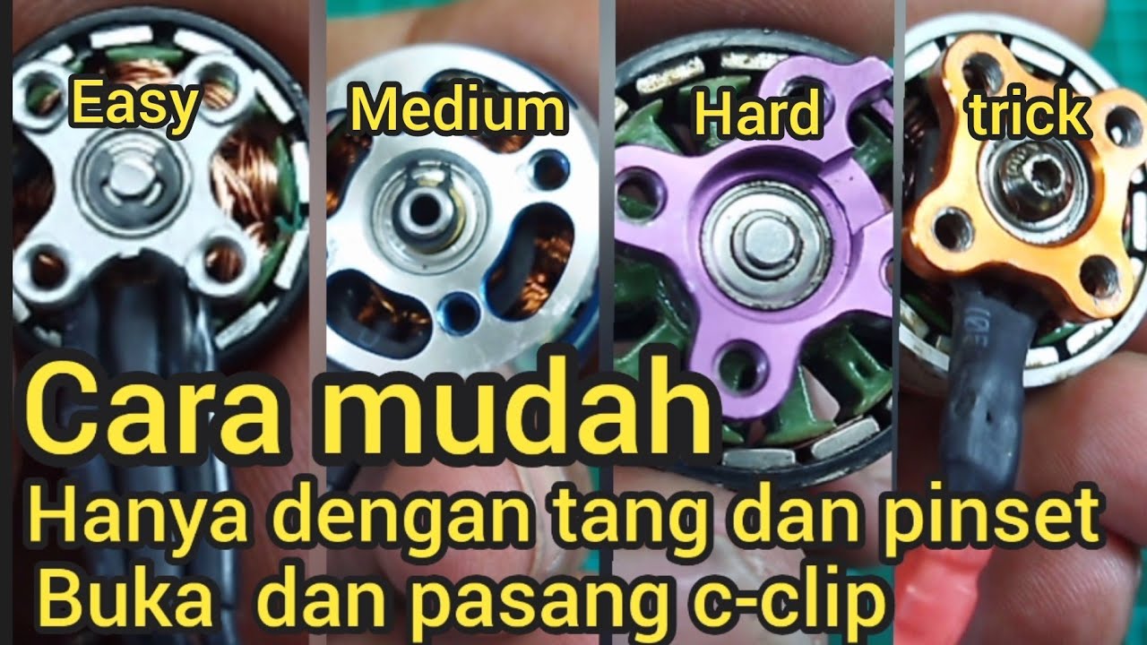how to open and install c-clip and hard screw on brushless motor with simple tools 2022