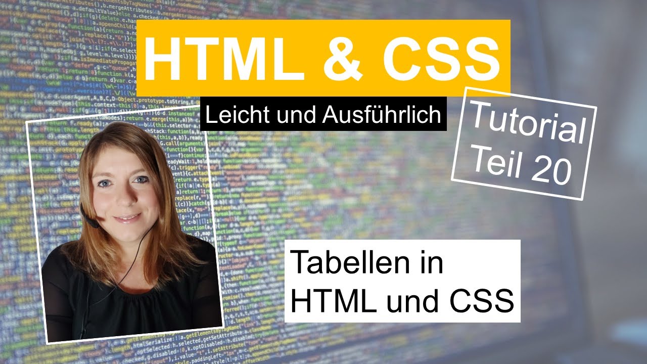 CSS HTML Table HTML Tutorial deutsch Teil 20