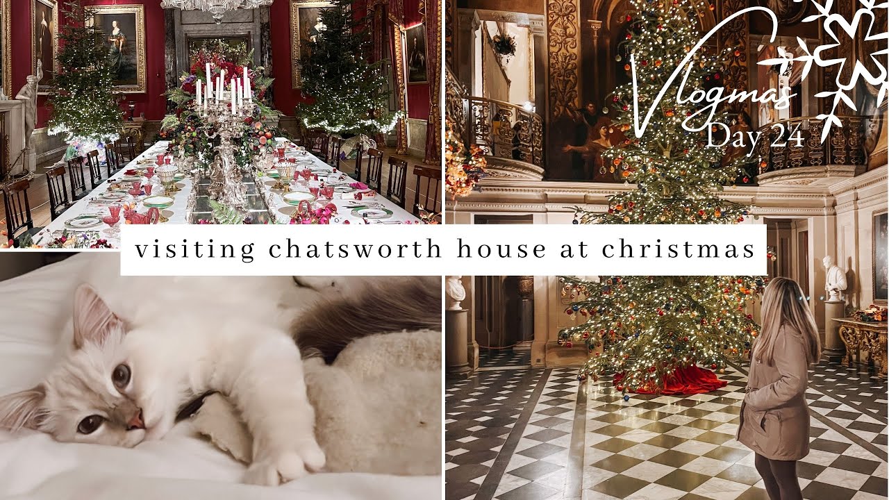 A Christmassy Evening At Chatsworth House & Garden Illuminations | peak district | VLOGMAS day 24