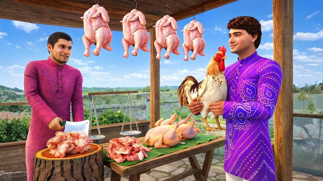 Greedy Chicken Seller | Hindi Stories | Lalchi chiken wala