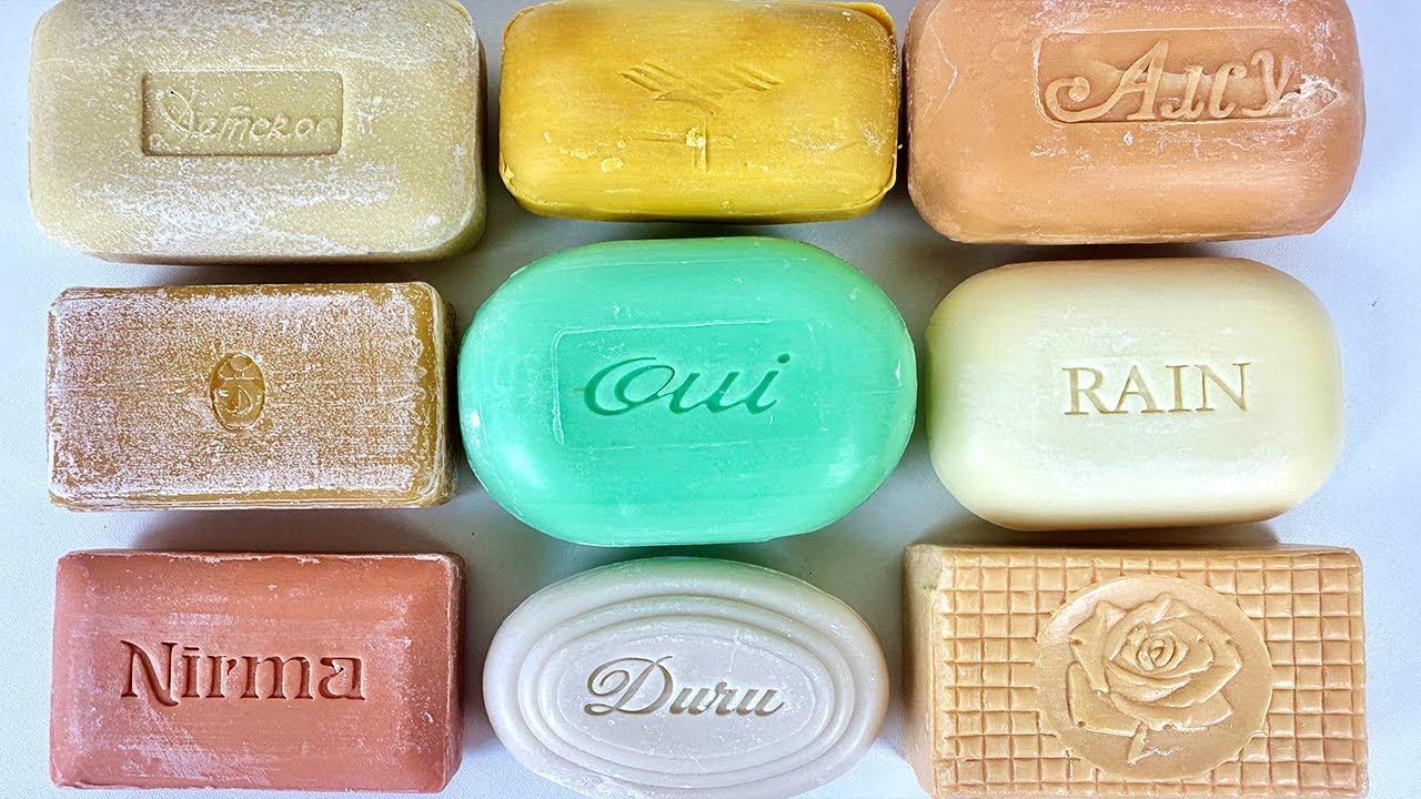 Cutting vintage soap | Carving retro soap | Satisfying video.