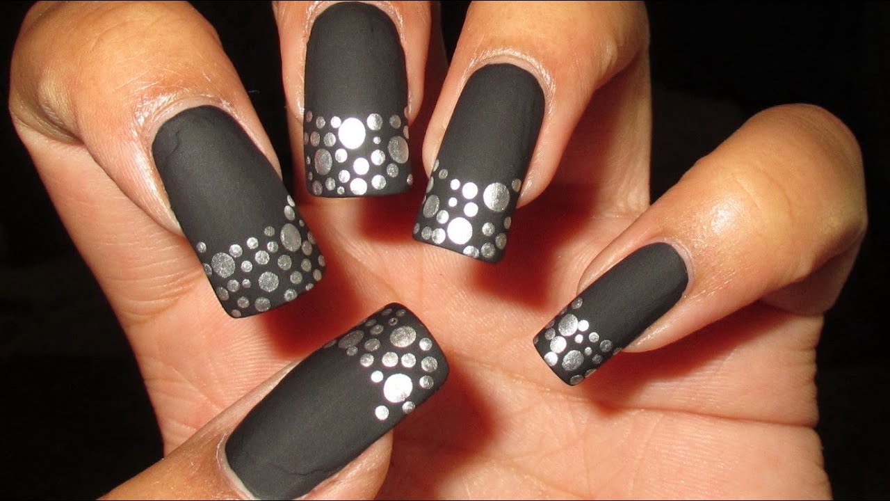 Granulated French Tip Nail Art Tutorial