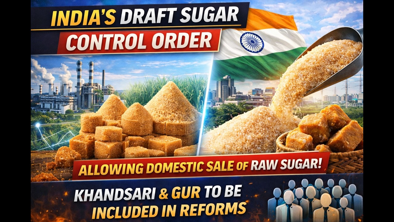 Centre Moves to End 1966 Sugar Regime, Proposes Allowing Raw Sugar Sales in Domestic Market