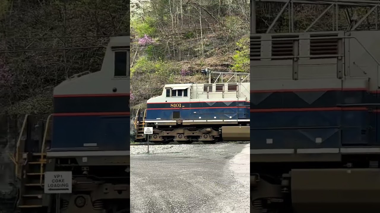 Central of Georgia NS Heritage Unit Leading Coal Train
