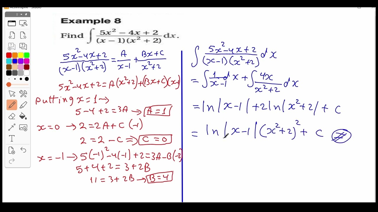 Integration | 5.6 Integration using partial fractions. G12. Sem2. L6.