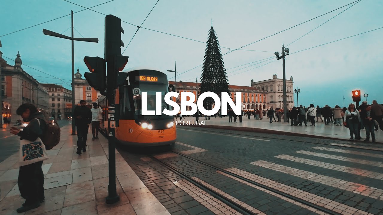 Walking Through Rua Augusta to Praça do Comércio in #lisbon  | Binaural Sounds & ASMR 🌆🎧