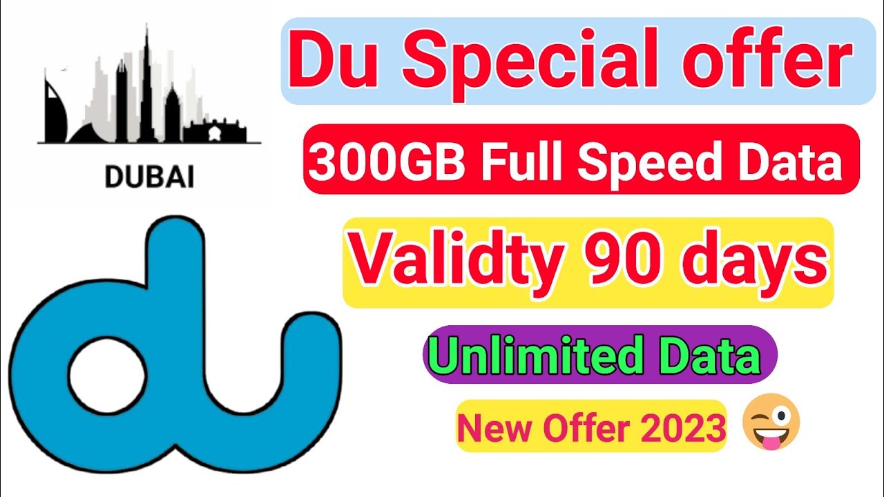 Du sim special offer | Du 300GB internet Data offer | Du data new 2023
